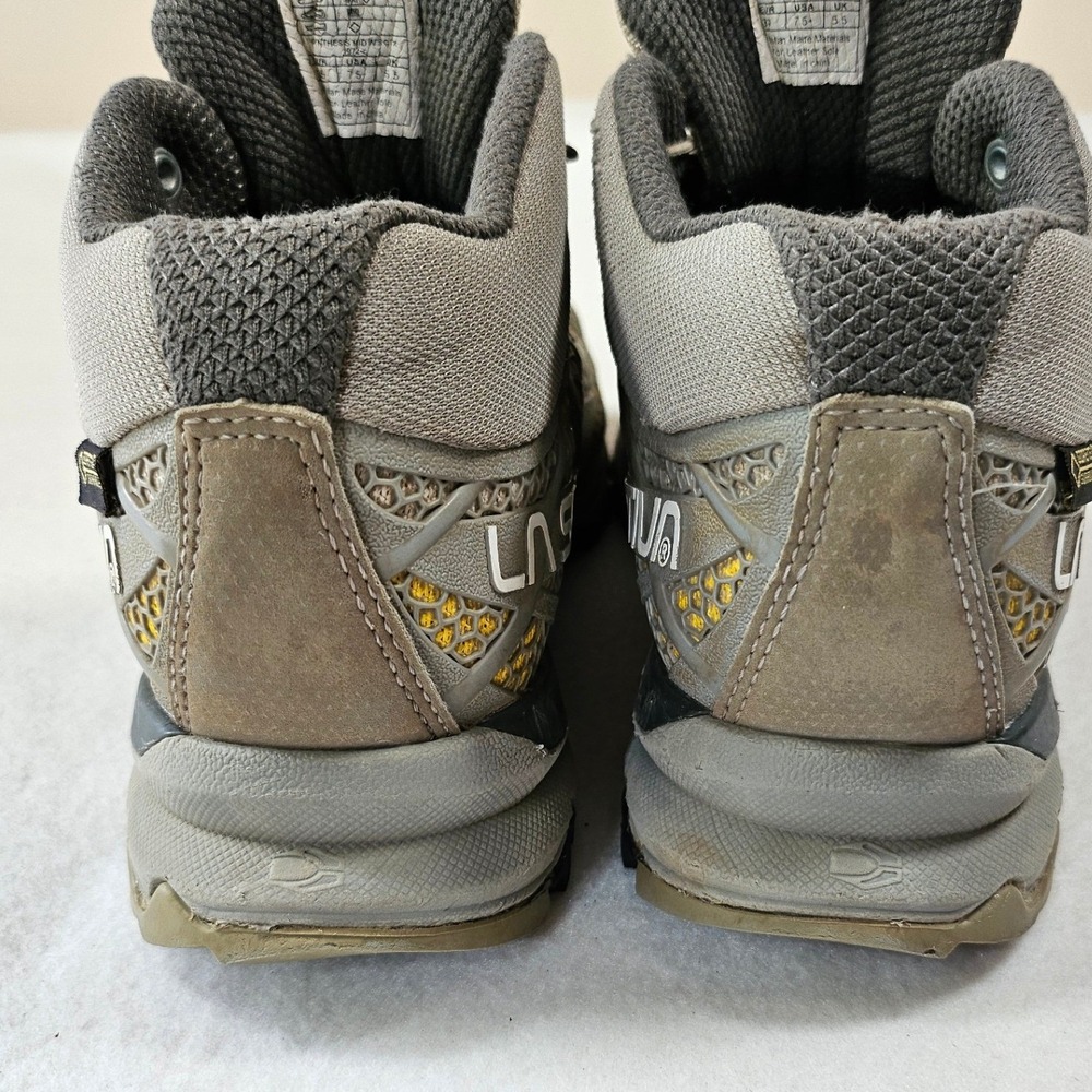 La Sportiva Synthesis Mid GTX Womens Hiking Trail Boots Gray Yellow Gore-Tex 7.5 - Picture 6 of 16